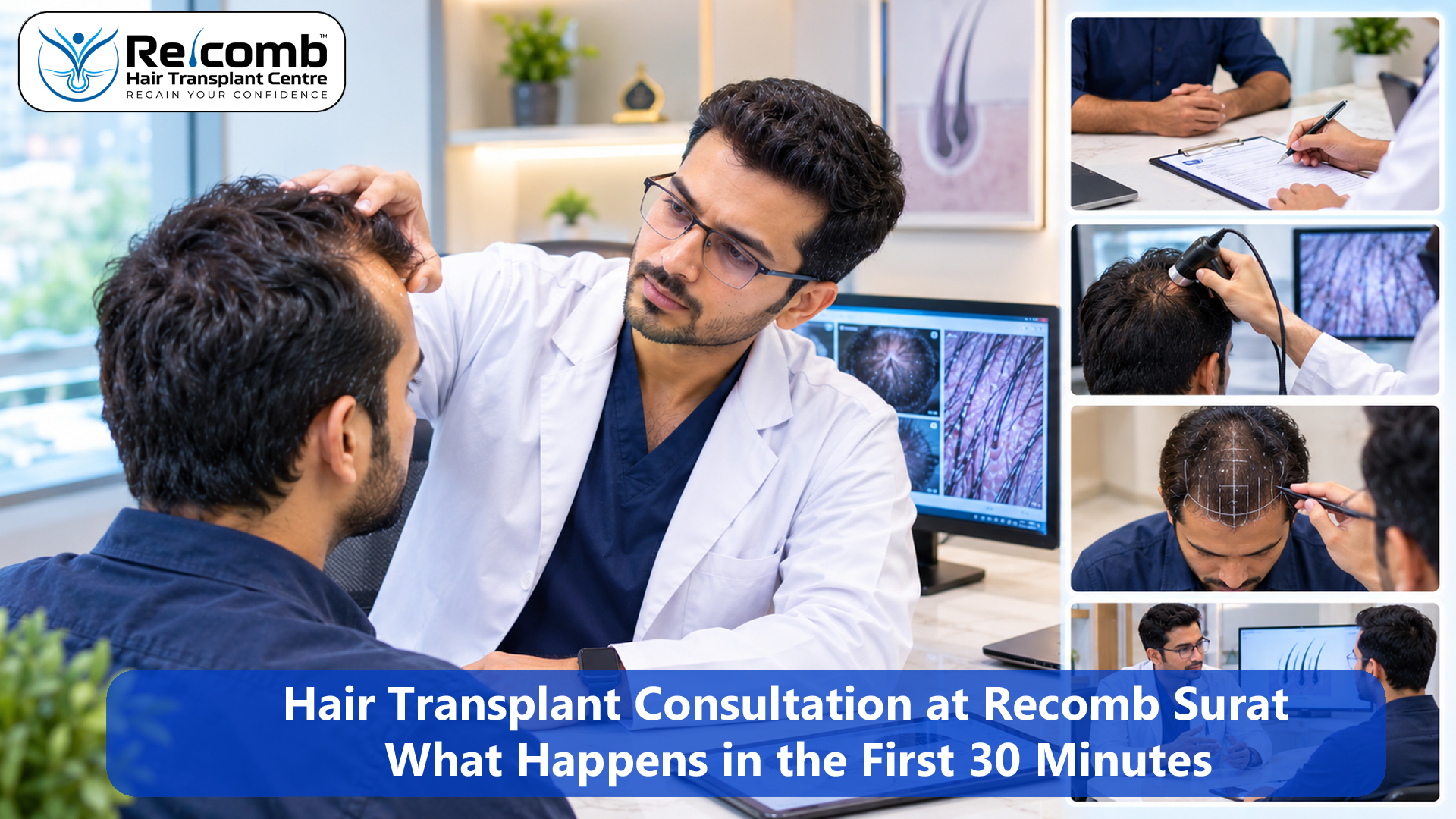 Hair Transplant Consultation at Recomb Surat What Happens in the First 30 Minutes ok copy Hair Transplant Consultation at Recomb Surat What Happens in the First 30 Minutes ok copy